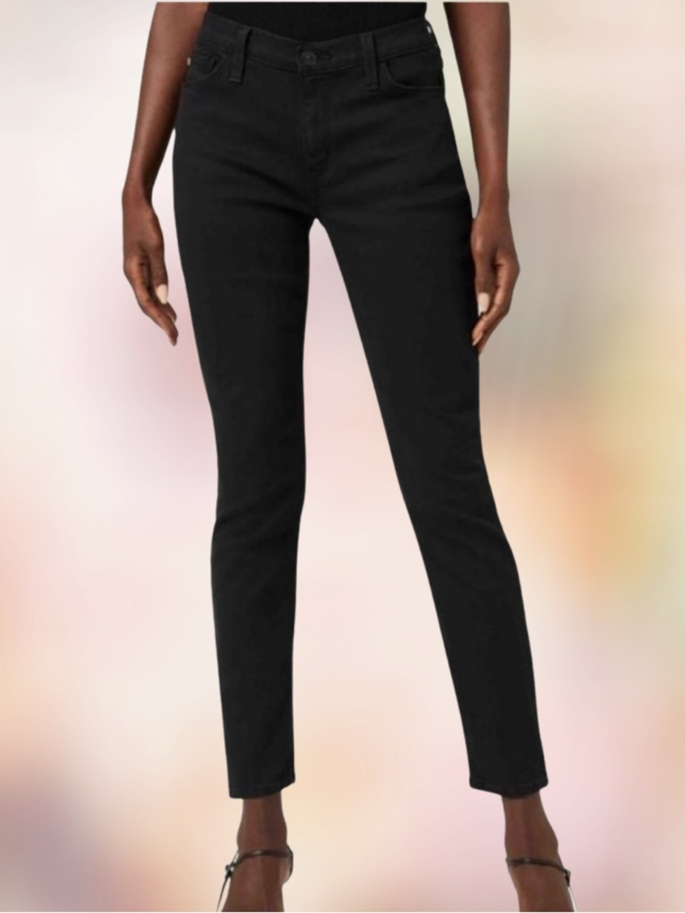 HUDSON NATALIE JEANS Black Super Skinny Leg Mid Rise Y2K Cotton Women’s Size 30
